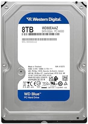 Western Digital 10TB WD Blue Internal Hard Drive HDD - 7200 RPM, SATA 6 Gb/s, 512 MB Cache, 3.5" - WD100EAGZ|B0F7NB1XS8