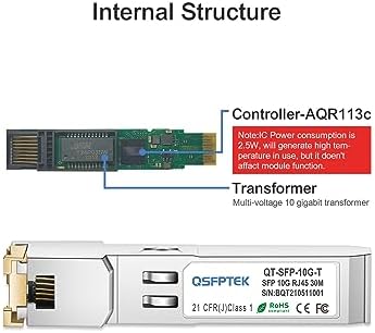 QSFPTEK 4Packs 10GBASE-LR Transceiver, 10G SFP+ Patch Module, 1310nm, 10km, DDM LC, 10Gbe Ethernet Mini-GBIC for Cisco SFP-10G-LR, Ubiquiti UF-SM-10G, Mikrotik, Netgear, Qnap NAS, D-Link|B08P4MFPD5