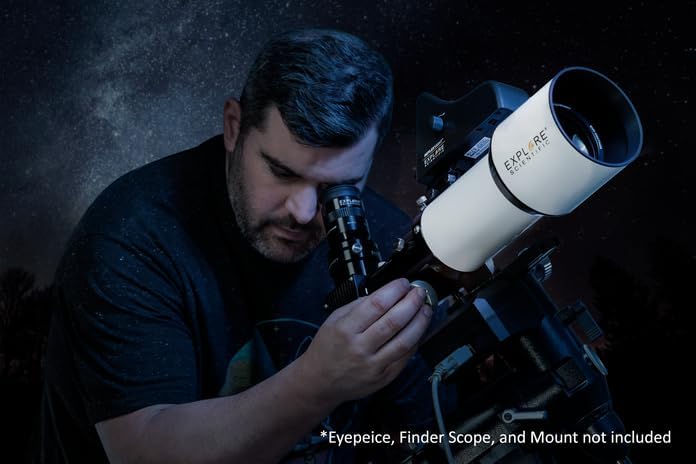 Explore Scientific ED80 Essential Series Air-Spaced Apochromatic 80mm Triplet Refractor Telescope for Astrophotography Astronomy|B00KI0C1C2