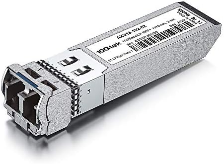 10Gtek 10GBase-LR SFP+ Transceiver, 10G 1310nm SMF SingleMode Fiber Optic Module, 10km, for Cisco SFP-10G-LR, Meraki MA-SFP-10GB-LR, Ubiquiti UniFi UF-SM-10G, Fortinet, Mikrotik, Netgear, Pack of 2|B08BP4M8LV