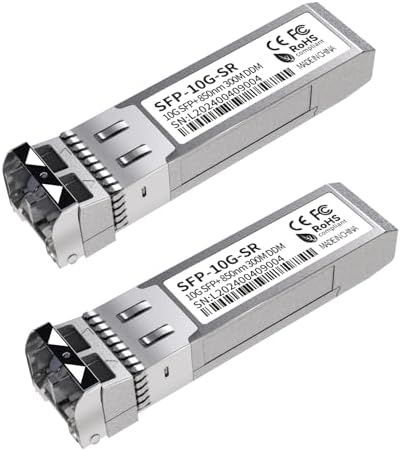 4Pack 10G SFP+ LC Module, 10GBase-SR Multi-Mode Ethernet Transceiver, 850nm MMF up to 400m – Compatible with Cisco, Meraki, Ubiquiti, Mikrotik, Netgear, HPE, TP-Link, Aruba and More|B0D4DGXCGN