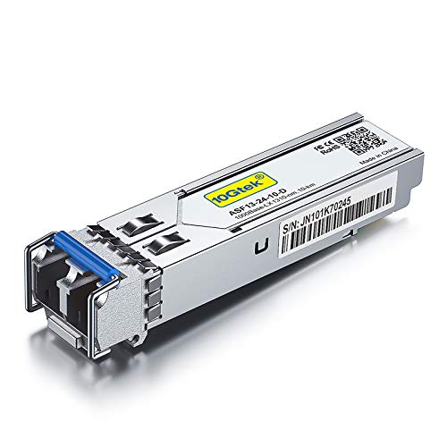10Gtek 1.25G SFP 1000Base-SX Multimode LC Fiber Transceiver, 850nm MMF, 550m, for Cisco GLC-SX-MMD/SFP-GE-S, Meraki MA-SFP-1GB-SX, Fortinet, Ubiquiti UniFi UF-MM-1G, Mikrotik, TP-Link, Pack of 2|B08BP3JDBV