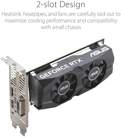 ASUS Dual NVIDIA GeForce RTX 3050 6GB OC Edition Gaming Graphics Card - PCIe 4.0, 6GB GDDR6 Memory, HDMI 2.1, DisplayPort 1.4a, 2-Slot Design, Axial-tech Fan Design, 0dB Technology, Steel Bracket|B0CVCG2VPK