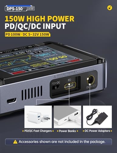 FNIRSI DPS-150 DC Power Supply Variable, 30V 5A Adjustable DC CNC Power Supply with 4-Digit IPS Display, <20mV Power Ripple, PD/QC/DC Input, PC Programmable Switching Power Supply (NO Power Adapter)|B0DFPNLG76