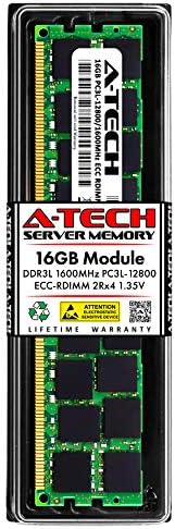 A-Tech 16GB RAM for Dell PowerEdge T320 | DDR3 1600MHz PC3-12800 ECC Registered RDIMM 2Rx4 1.35V Server Single Memory Upgrade Module (Replacement for SNP20D6FC/16G, A6994465, 20D6F, 020D6F