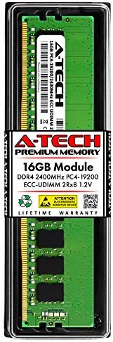 A-Tech 16GB RAM for Dell PowerEdge T130 | DDR4 2400MHz PC4-19200 ECC Unbuffered UDIMM 2Rx8 Server Single Memory Upgrade Module (Replacement for SNPCX1KMC/16G, SNPCX1KMDG/16G, A9755388, CX1KM, 0CX1KM