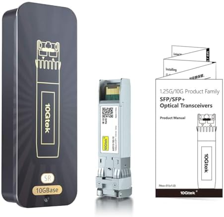 10Gtek 1.25/2.5/5/10G-T SFP+ to RJ45 CAT.6a Copper Module, Auto-Negotiation SFP+ to Ethernet Transceiver for HPP, HP Aruba, TP-Link TL-SM5310-T and More, up to 30-Meter|B0C1XJQ435