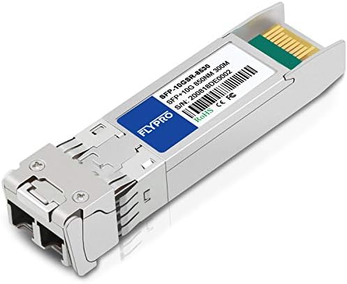 FLYPROFiber- 10GBase-SR SFP+ Transceiver, 10G SR LC Fiber Optics Multimode Module for Dell 407-BBOU (MMF 850nm 300m DOM)|B08FWYJDY6