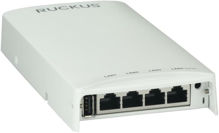 Ruckus H550 Wi-Fi 6 Dual-Band Wall-Plate Access Point, 2x2 MU-MIMO, 1GbE Uplink, 5x1GbE Ports & USB, Supports 512 Clients, 802.11ax/ac/n, PoE, Cloud Care Pre-Configured Bundle Eligible