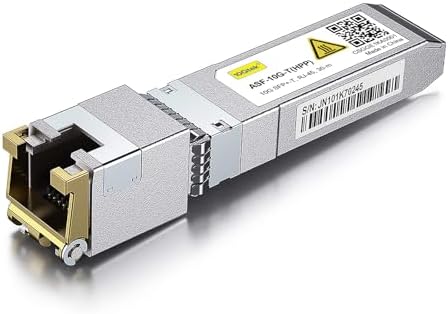 10Gtek 10GBase-T SFP+ to RJ-45 Transceiver, 10Gbe SFP+ to Copper Ethernet Module for HPP, HP Aruba, TP-Link TL-SM5310-T and More, RJ-45 SFP+ CAT.6a, up to 30-Meter|B07X44LN52