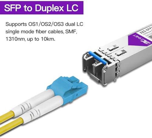 1000BASE-SX SFP Transceiver, 1.25G SFP to LC Multimode Fiber Module Compatible with Cisco GLC-SX-MMD, Ubiquiti UniFi UF-MM-1G, Mikrotik, Meraki, Netgear AGM731F, D-Link and More, 2 Pack|B0CJCH939W