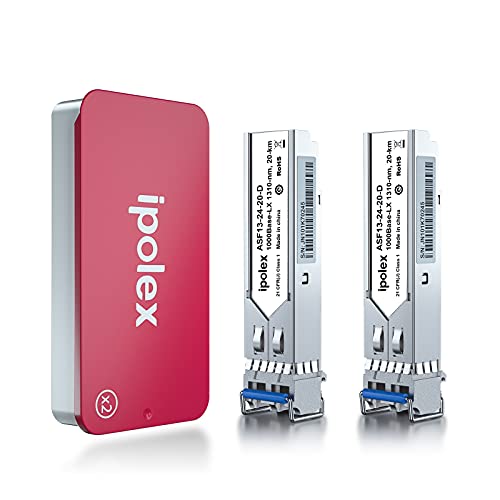ipolex 1000Base-LX/LH SFP Transceiver, 1.25G SFP LC Fiber Module, Gigabit Single Mode Mini GBIC, 1310nm SMF, up to 20km, for Cisco GLC-LH-SMD, Ubiquiti UF-SM-1G, Meraki, TP-Link TL-SM311LS and More|B01EN33VN2