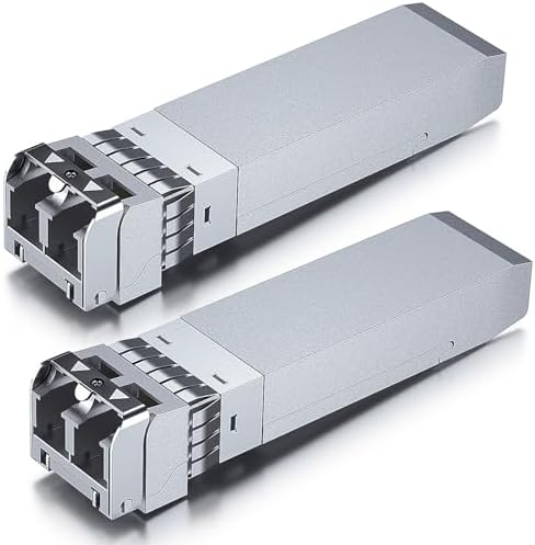 10Gtek 10GBase-SR SFP+ Transceiver, 10G 850nm MMF, up to 300 Meters, Compatible with HPE ProCurve J9150A HPE Aruba J9150D J9150DCM JL748A, Pack of 2|B08BP5KDG7