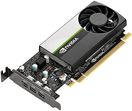 PNY NVIDIA T400 4GB Professional Graphics Card 4GB GDDR6 PCI Express 3.0 x16, Single Slot, 3X Mini-DisplayPort, 8K Support, Ultra Silent Active Fan, Black