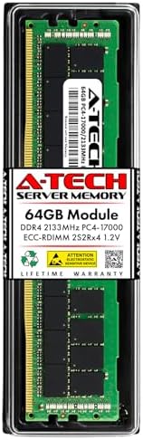 A-Tech 8GB Kit (2x4GB) DDR4 2133MHz PC4-17000 ECC RDIMM 1Rx8 Single Rank 1.2V ECC Registered DIMM 288-Pin Server & Workstation RAM Memory Upgrade Modules (A-Tech Enterprise Series)|B0DYKYPT2W