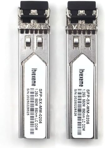 2 Pack 1.25G Multimode SFP LC Module, 1000Base-SX Gigabit Fiber Transceiver, 850nm MMF, 550m, for Router, Network Card, Switch, Firewall etc|B0DYNT62RJ
