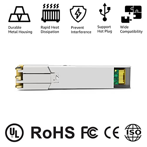 1000BASE-SX SFP Optical Transceiver Module Compatible with HPE Aruba J4858D J4858DCM JL745A Q8N53A ProCurve J4858C J4858B J4858A 850nm 550m DDM Duplex LC MMF 10pcs/Pack|B09MTS8WKP