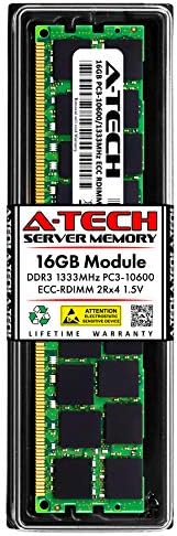 A-Tech 16GB RAM for Dell PowerEdge R620 | DDR3 1333MHz PC3-10600 ECC Registered RDIMM 2Rx4 1.5V Server Memory Module (Replacement for SNPMGY5TC/16G, SNPMGY5TC/16GWS, A6996789, A7088187, MGY5T, 0MGY5T