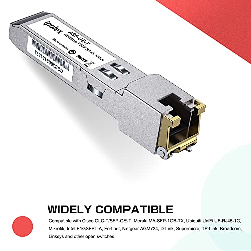 ipolex 1000Base-LX/LH SFP Transceiver, 1.25G SFP LC Fiber Module, Gigabit Single Mode Mini GBIC, 1310nm SMF, up to 20km, for Cisco GLC-LH-SMD, Ubiquiti UF-SM-1G, Meraki, TP-Link TL-SM311LS and More|B01EN33VN2