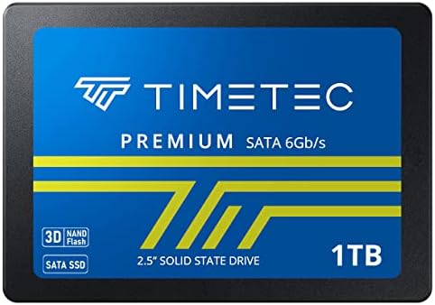 Timetec 1TB SSD 3D NAND SATA III 6Gb/s 2.5 Inch 7mm (0.28" Read Speed Up to 550 MB/s SLC Cache Performance Boost Internal Solid State Drive for PC Computer Desktop and Laptop (1TB