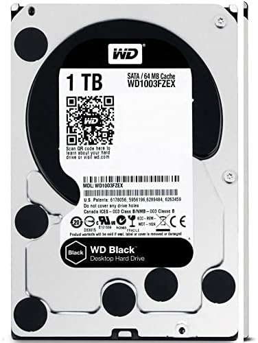 WD_BLACK Western Digital 1TB WD Black Performance Internal Hard Drive HDD - 7200 RPM, SATA 6 Gb/s, 64 MB Cache, 3.5" - WD1003FZEX|B00FJRS6FU