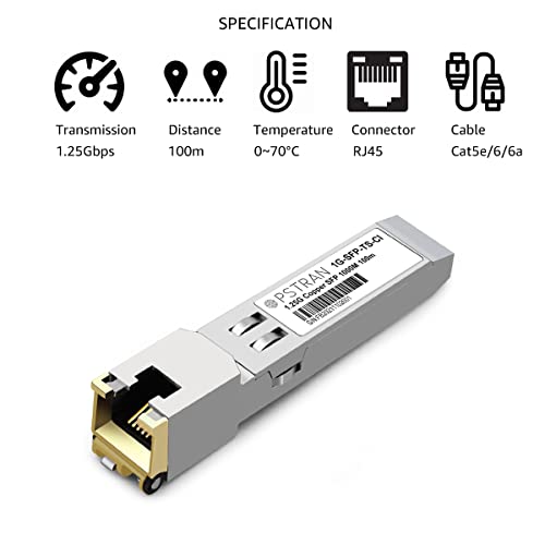 1000BASE-SX SFP Optical Transceiver Module Compatible with HPE Aruba J4858D J4858DCM JL745A Q8N53A ProCurve J4858C J4858B J4858A 850nm 550m DDM Duplex LC MMF 10pcs/Pack|B09MTS8WKP