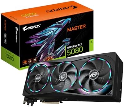 GIGABYTE GeForce RTX 5080 Gaming OC 16G Graphics Card, WINDFORCE Cooling System, 16GB 256-bit GDDR7, GV-N5080GAMING OC-16GD Video Card|B0DS2R6948