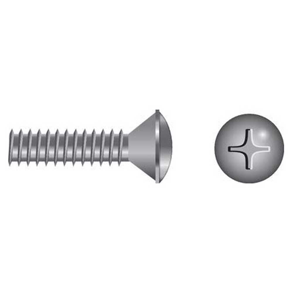 Seachoice MP0857SC Phillips Machine Screws, Oval Head, 1/4-20 x 2"
