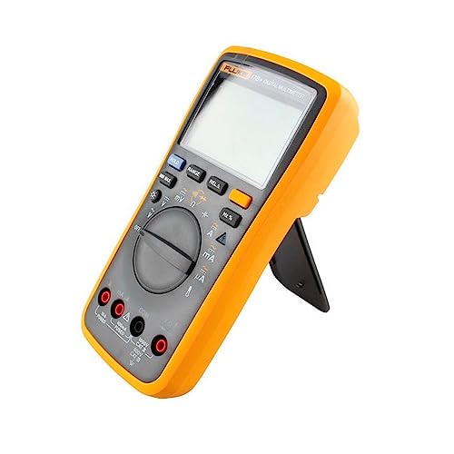 Fluke 17B+ Digital Multimeter, for Electrical Applications, Measures AC/DC Voltage 1000V, Current Measurements to 10A, Resistance, Continuity, Diode, Capacitance, Frequency, and Temperature Testing