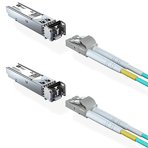 H!Fiber 1.25G Single Mode SFP LC Module, 1000Base-LX/LH Fiber Transceiver for Cisco GLC-LH-SMD, Meraki, Ubiquit UniFi, TP-Link, Fortinet, Intel, Netgear, Mikrotik and More (SMF,1310nm,20km,DDM) 2 Pack|B07B4B33N6