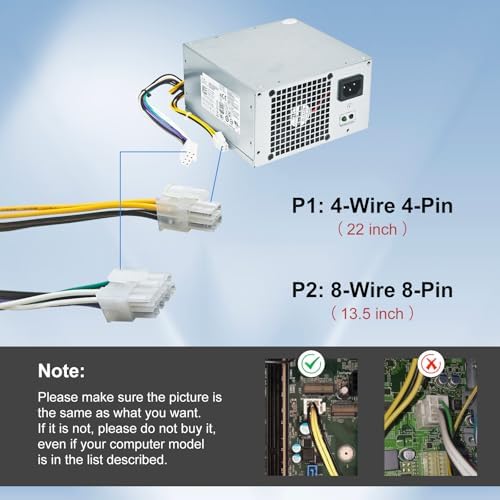 LXun H290AM-00 290W Power Supply Compatible with Dell Optiplex 3020 7020 9020/ Precision T1700/ PowerEdge T20 (MT Mini Tower) Power Supply RVTHD KPRG9 HYV3H D290A001L L290AM-00 PS-3291-1DF H290EM-00|B07GSV8LK8
