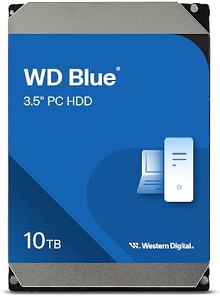 Western Digital 10TB WD Blue Internal Hard Drive HDD - 7200 RPM, SATA 6 Gb/s, 512 MB Cache, 3.5" - WD100EAGZ|B0F7NB1XS8