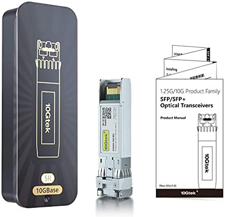 10GTEK 1.25G SFP 1000Base-SX, 850nm MMF, up to 550 Meters, Compatible with HP ProCurve J4858C J4858B J4858A HPE Aruba J4858D|B07FMMX2N9