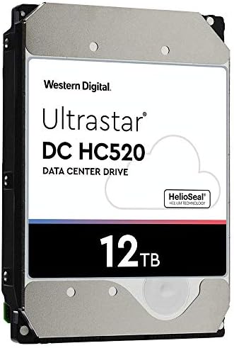 HGST - WD Ultrastar DC HC520 HDD | HUH721212ALE600 | 12TB 7.2K SATA 6Gb/s 256MB Cache 3.5-Inch Helium Data Center Internal Hard Disk Drive|B07PF1TVND