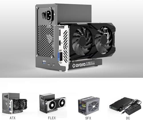 External GPU Dock Station, Mini eGPU Enclosure Only Compatible with Thunderbolt 3/4,USB4 40Gbps Graphics Card Dock Compatible with NVIDIA/AMD PCIe, PD 85W, Daisy Chain, DC/ATX/SFX/Flex Support