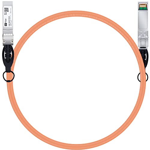 H!Fiber 2 Pack SFP+ Cable, 10G SFP+ DAC, 0.5M(1.64ft), Passive Direct Attach Copper Twinax Cable for Cisco SFP-H10GB-CU0.5M, Ubiquiti UniFi UC-DAC-SFP+, Meraki, Mikrotik, Intel, Fortinet, Netgear|B09K7DZD6N