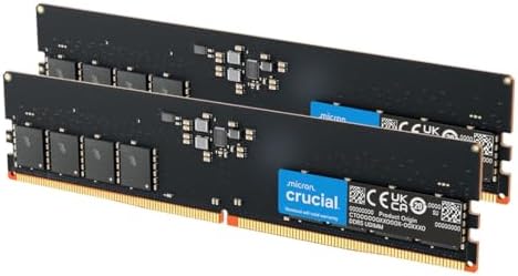 Crucial 32GB DDR5 RAM Kit (2x16GB), 4800MHz (PC5-38400) CL40 Desktop Memory, UDIMM 288-Pin, Compatible with 13th Gen Intel Core and AMD Ryzen 7000 - CT2K16G48C40U5|B09HW9886B
