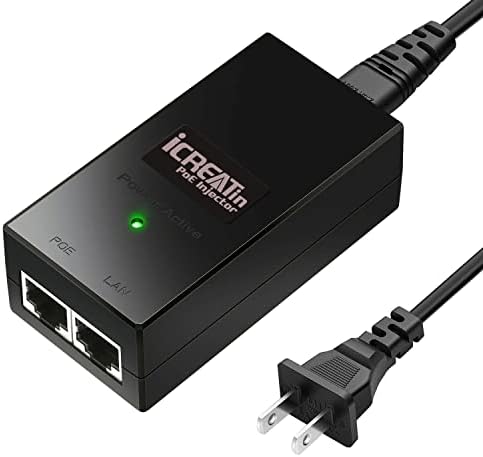Gigabit POE Injector Adapter, IEEE 802.3af Compliant, 10/100/1000Mbps RJ45, up to 328 ft, Compatible with TL-POE150S, TPE-113GI|B09BFBM6PQ