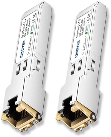[2 Pack] 1.25/2.5/5/10G SFP+ to RJ45 Transceiver, Copper SFP+ Module, Cat.6a/7, up to 30m, for Cisco SFP-10G-T-S, MikroTik S+RJ10, Ubiquiti UF-RJ45-10G, Netgear AXM765, Netgear, TP-Link, Fortinet|B0BZPD68R7
