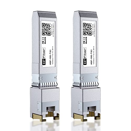H!Fiber 10G Multimode SFP+ LC Module, 10GBase-SR Fiber Transceiver for Cisco SFP-10G-SR, Meraki MA-SFP-10GB-SR, Ubiquiti UniFi UF-MM-10G, Mikrotik, Netgear and More (MMF,850nm,300m,DDM)|B06XDV3ZYW