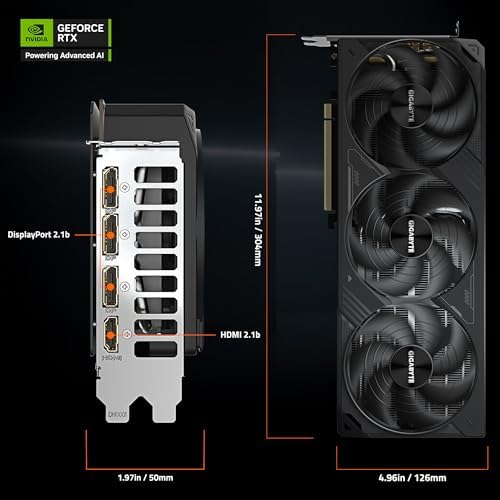 GIGABYTE GeForce RTX 5080 Gaming OC 16G Graphics Card, WINDFORCE Cooling System, 16GB 256-bit GDDR7, GV-N5080GAMING OC-16GD Video Card|B0DS2R6948