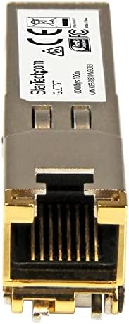 StarTech.com Cisco SFP-GE-T Compatible - Gigabit SFP - 10/100/1000 Mbps - RJ45 Port - 1000Base-T - Copper SFP - GBIC Module|B007UR0CZE