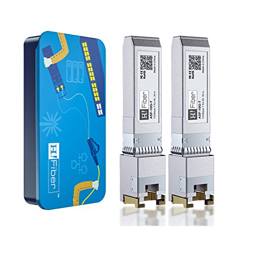 H!Fiber 10G Multimode SFP+ LC Module, 10GBase-SR Fiber Transceiver for Cisco SFP-10G-SR, Meraki MA-SFP-10GB-SR, Ubiquiti UniFi UF-MM-10G, Mikrotik, Netgear and More (MMF,850nm,300m,DDM)|B06XDV3ZYW