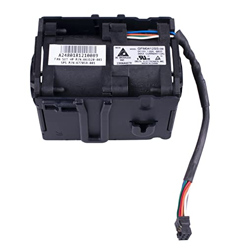 CPU Cooling Fan Compatible with HP ProLiant DL160 G8 Gen8 Server 663120-001 677059-001 Model: GFM0412SS DC12V 1.82A|B09V19GNPW
