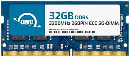 OWC 64GB (2x32GB) DDR4 3200MHz PC4-25600 CL22 2RX8 ECC Unbuffered SODIMM 1.2V 260-pin Laptop Memory RAM|B0CBVYMX3B