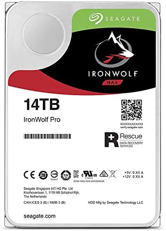 Seagate IronWolf Pro 14 TB NAS RAID Internal Hard Drive - 7,200 RPM SATA 6 Gb/s 3.5-inch (ST14000NE0008)|B07H7CKYGT