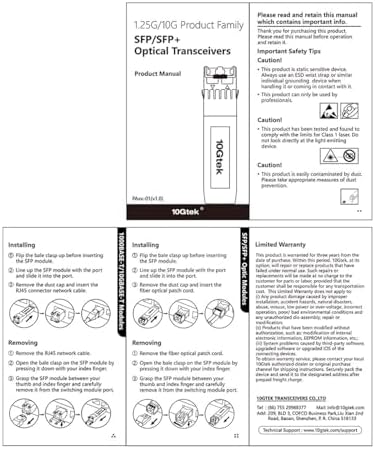 10Gtek 1000BASE-SX Gigabit SFP LC Multi-Mode Transceiver, Mini-GBIC Module for Cisco GLC-SX-MMD/GLC-SX-MM/SFP-GE-S, Ubiquiti UniFi UF-MM-1G, Meraki, Fortinet, TP-Link, 850nm, DDM, 550m, Pack of 2|B077SVS65C