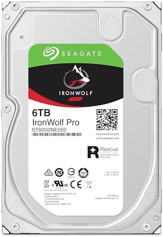 Seagate IronWolf Pro ST6000NE000 6 TB Hard Drive - 3.5" Internal - SATA (SATA/600)|B07SZ3FM44