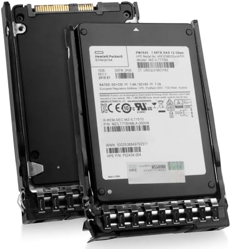 HP 7.68TB SAS 12Gb/s 3D TLC 2.5in Enterprise Proliant Read-Intensive SSD for: ML350 DL380 DL580 DL360 DL385 DL560 DL20 DL325 P02434-004 G11 (Renewed