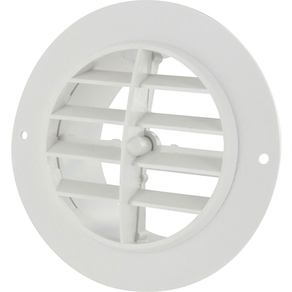 Valterra A10-3335VP 4" Heating & A/C Dampered Register, White